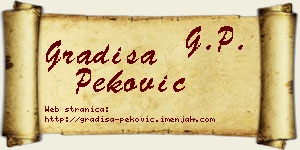 Gradiša Peković vizit kartica